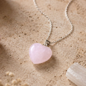 Rose Quartz Heart Necklace