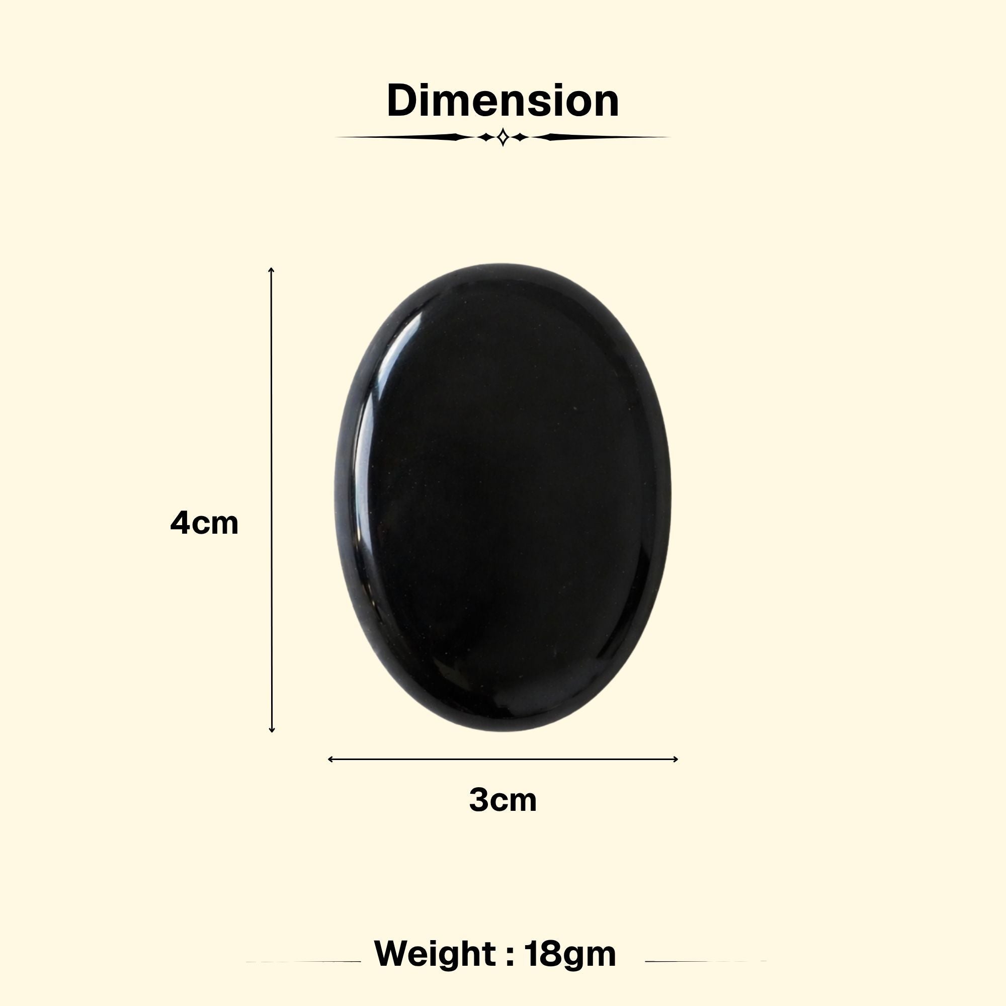 Black Obsidian Worry Stone