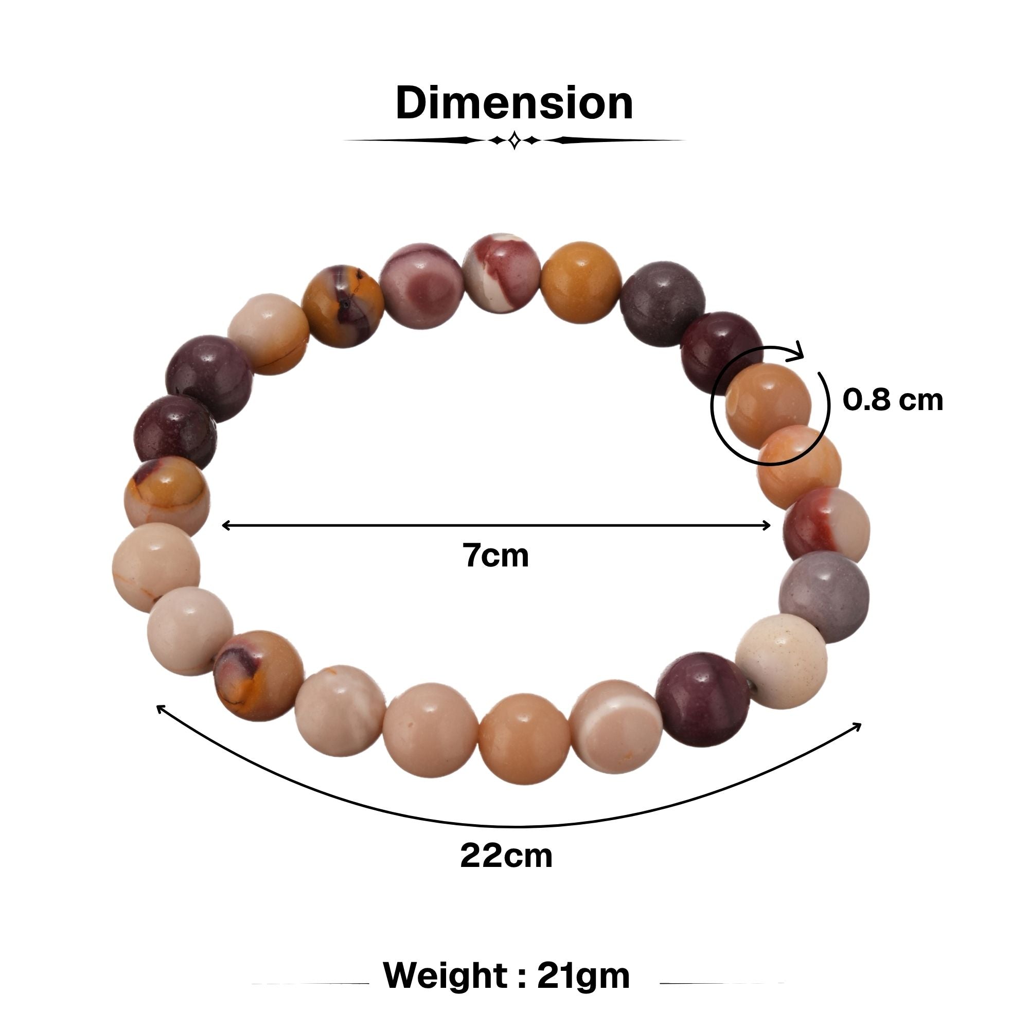 Natural Mookaite Stone Band