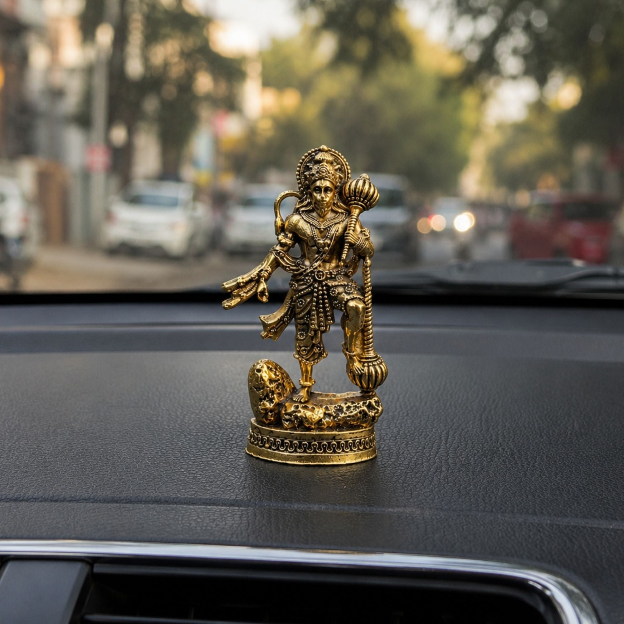 Gold Plated Hanuman Ji Idol for Car Dashboard