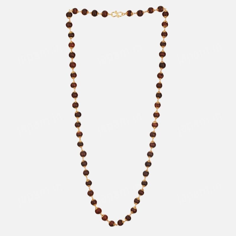 Gold Plated Authentic Red Sandalwood Mala