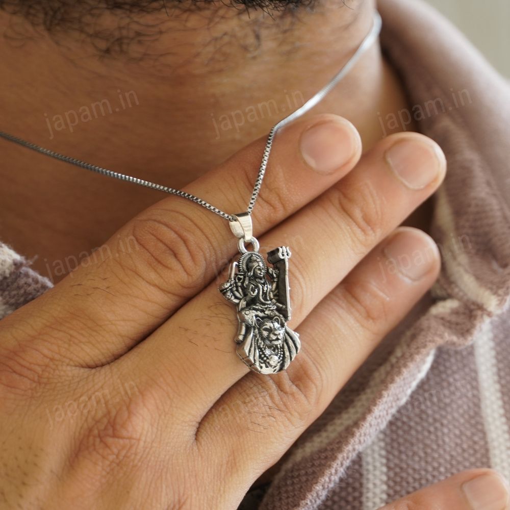 Oxi Silver Maa Durgeshwari Necklace
