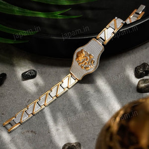 Gold Plated Ganesh Ji Duotone Bracelet