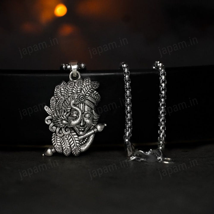Oxi-Silver Plated Krishan Swaroop Necklace