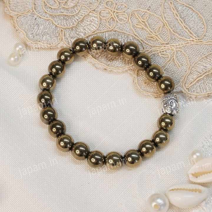Golden Hematite Buddha Prosperity Band