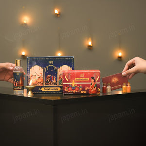 Pooja Essentials Combo - Tilak Set + Ghee Diya Bati + Ganga Jal